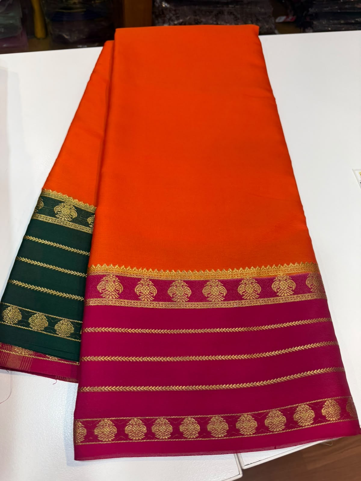 Mysore silk sarees 3D pattern