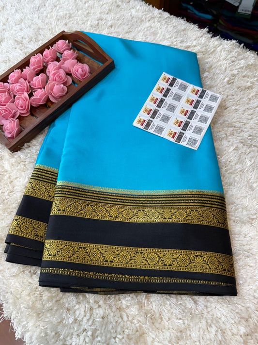 Mysore silk sarees contrast pattern