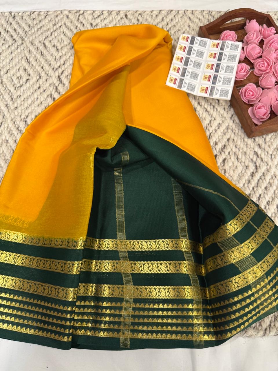 Mysore silk sarees light weight pattern