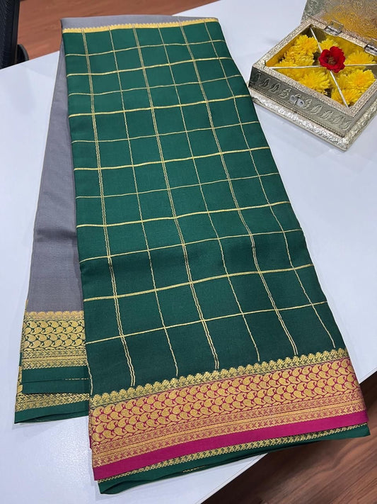 Exclusive pattern mysore silk sarees with elegant color