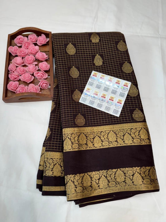Mysore silk sarees self pattern