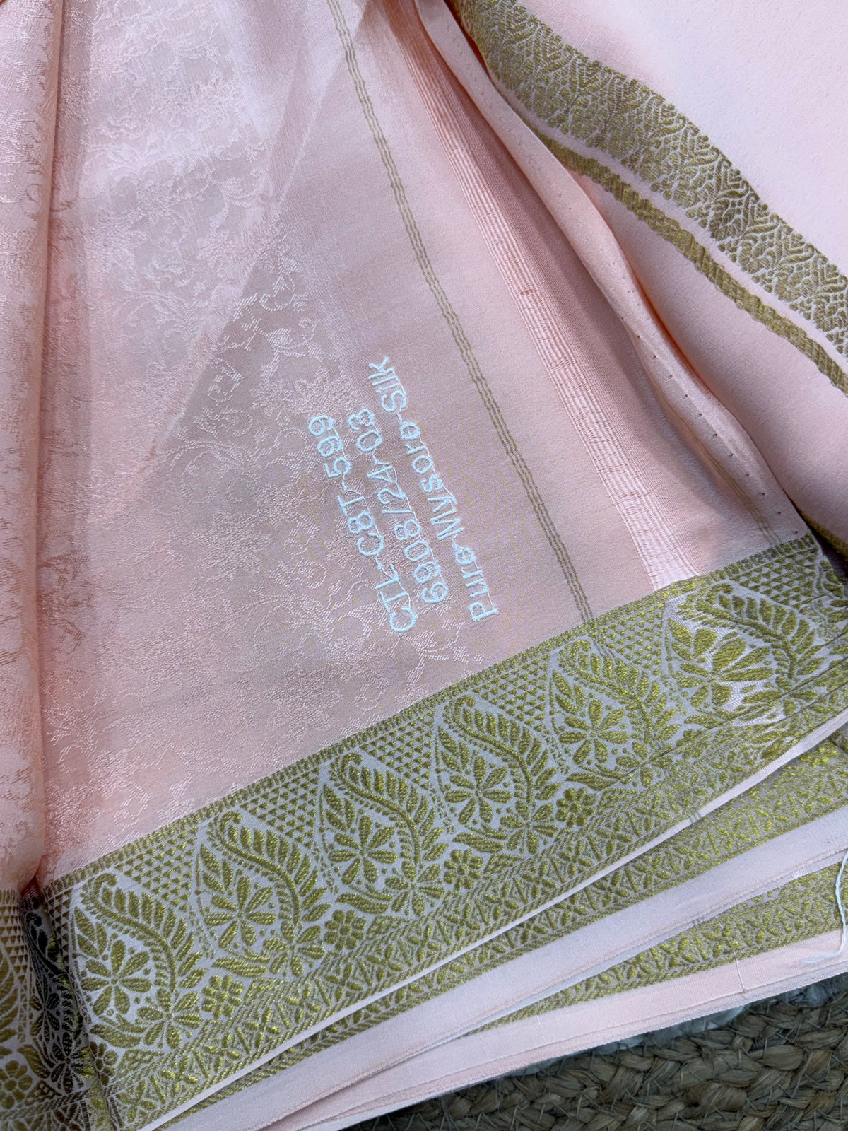Embossed Mysore silk