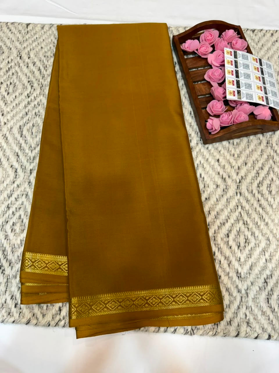 Mysore silk sarees self pattern