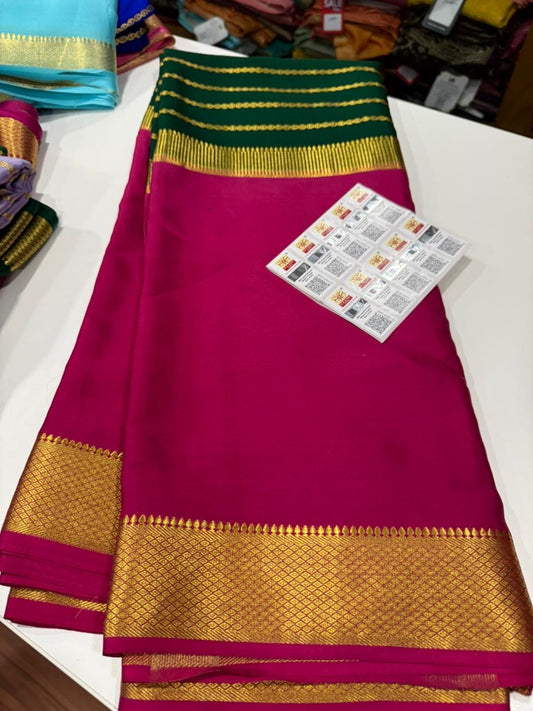 Mysore silk Saress with beautiful colors combination