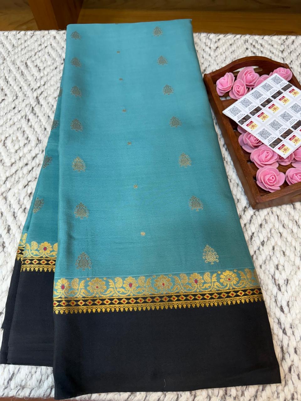 Mysore silk sarees Butta pattern