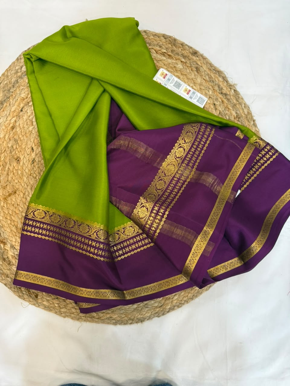 Mysore silk sarees contrast pattern