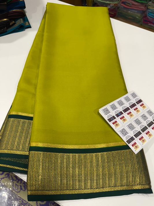 Mysore silk saree contrast border