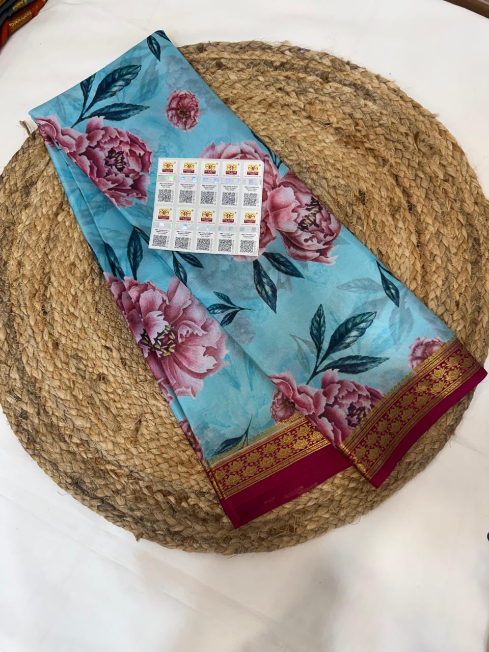 Mysore silk sarees light weight Digital pattern
