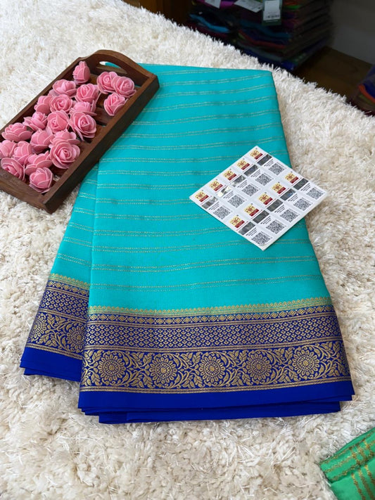 Mysore silk sarees contrast pattern