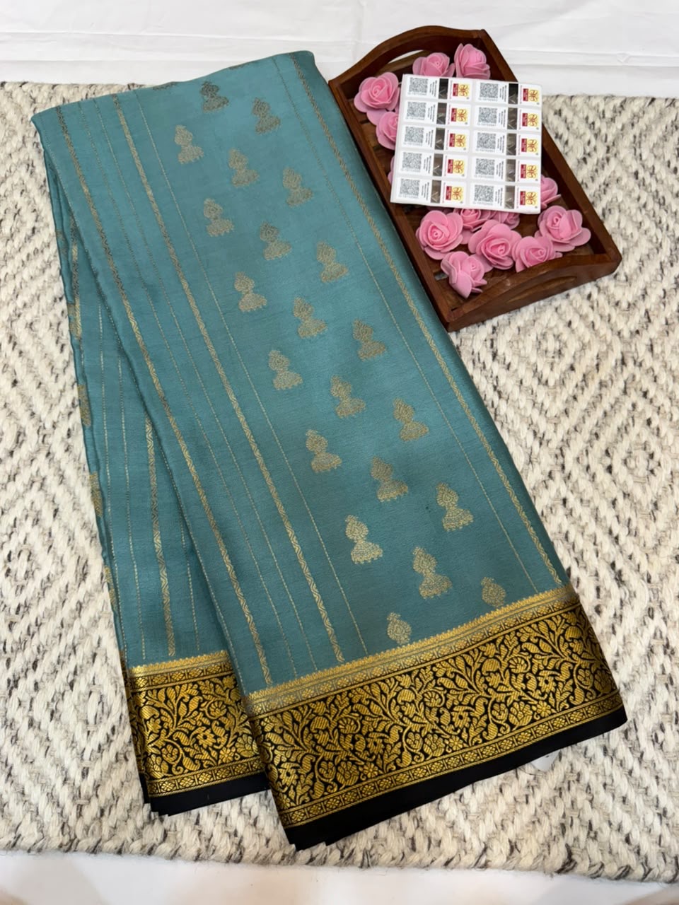 Mysore silk sarees contrast pattern