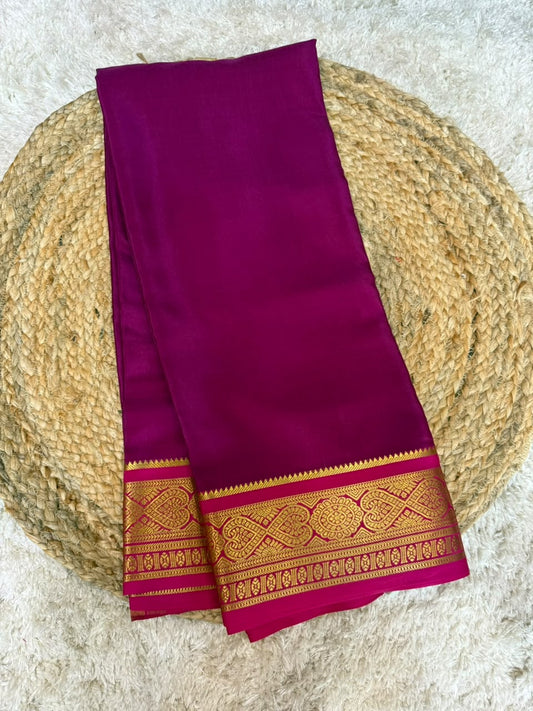 Mysore silk sarees contrast pattern