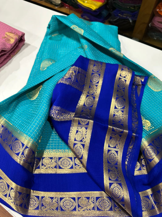 All over saree more zari consumption with beautiful color combination
