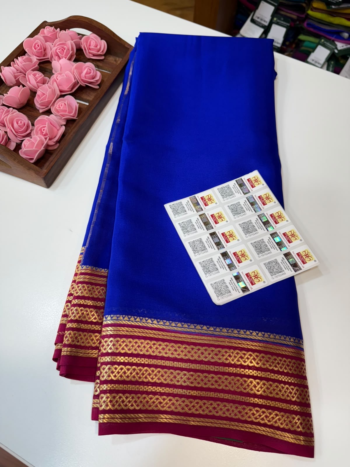 Mysore silk sarees light weight pattern
