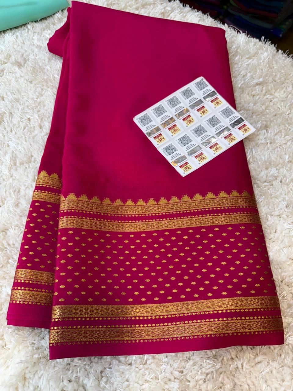 Mysore silk sarees self pattern