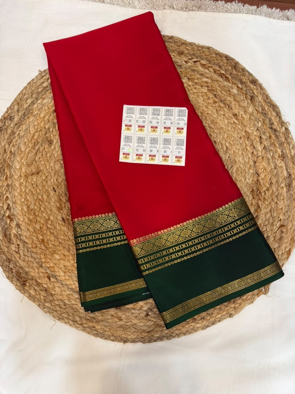 Mysore silk sarees contrast pattern