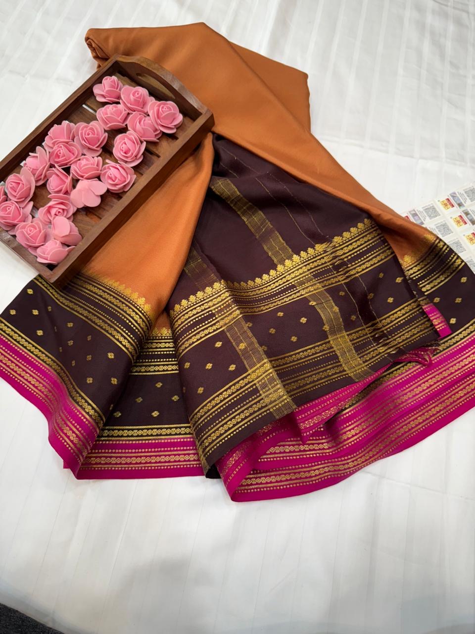 Mysore silk sarees 3D pattern