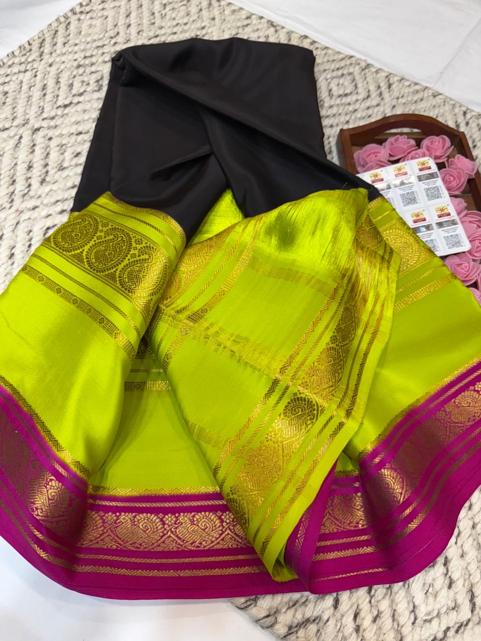 Mysore silk sarees 3D pattern