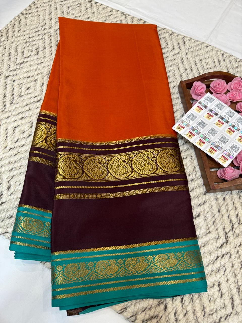 Mysore silk sarees 3D pattern