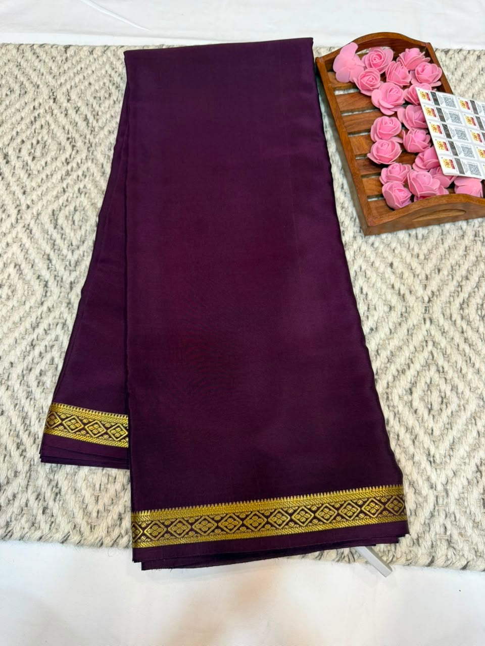 Mysore silk sarees self pattern