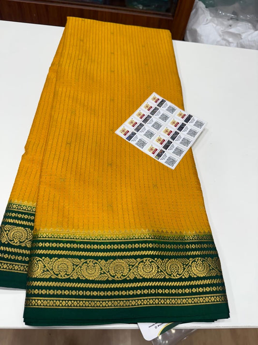 Mysore silk sarees contrast checks