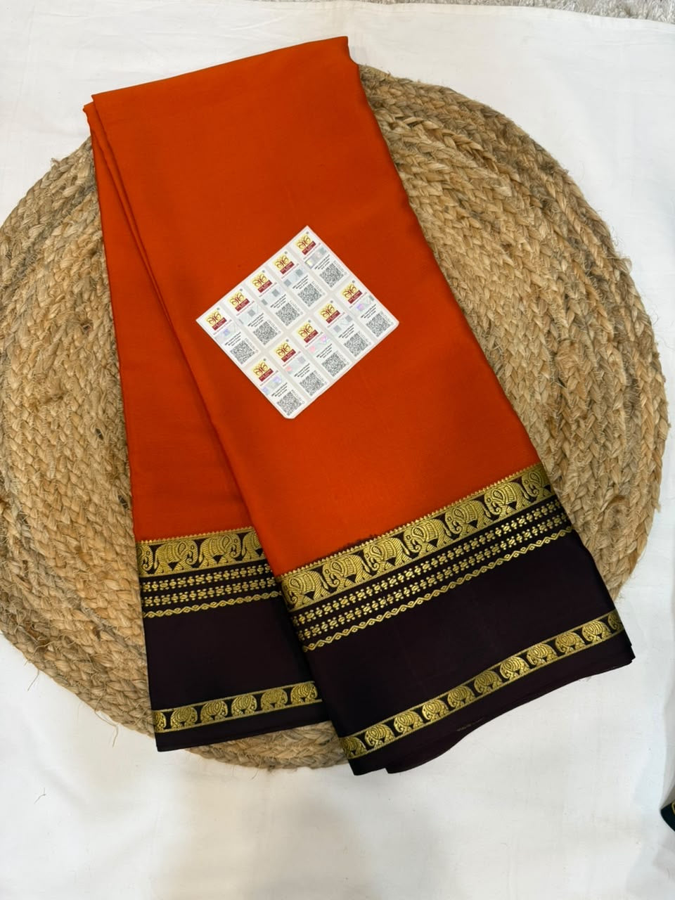 Mysore silk sarees contrast pattern