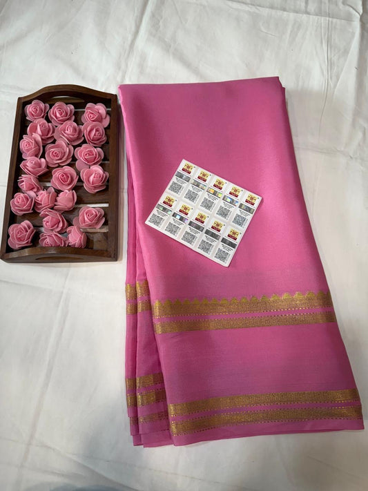 Mysore silk sarees self pattern