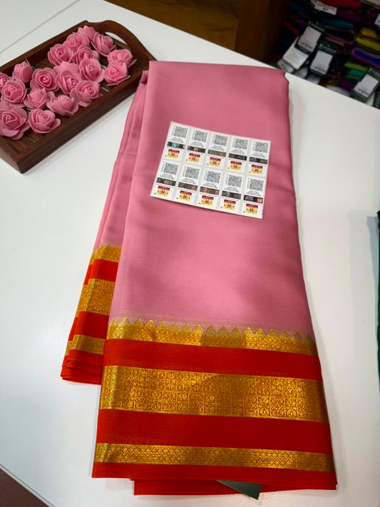 Mysore silk sarees light weight pattern