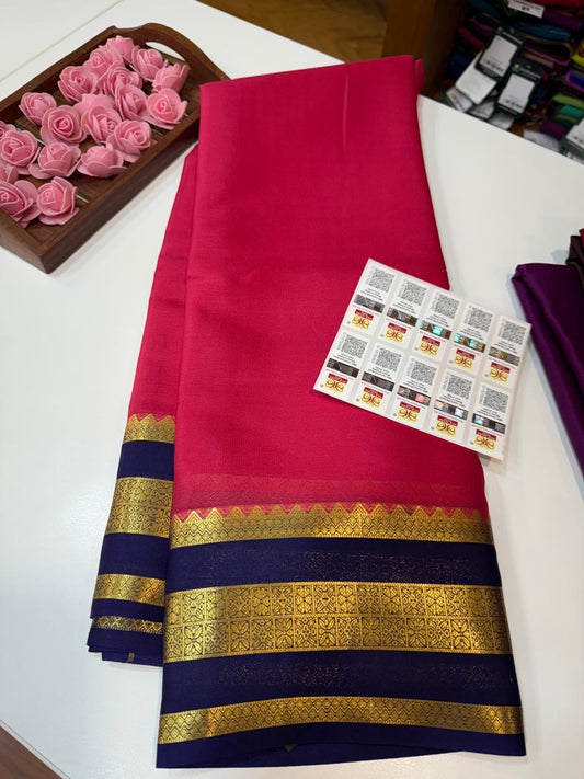Mysore silk sarees light weight pattern