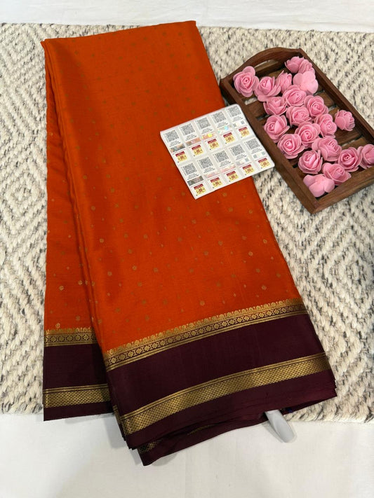 Mysore silk sarees contrast pattern