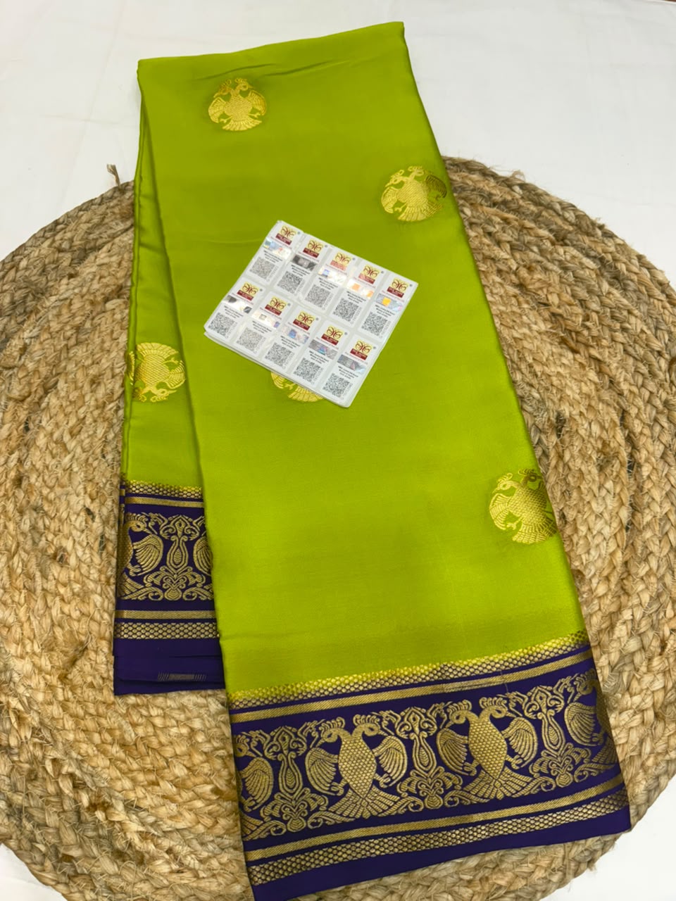 Mysore silk sarees contrast pattern