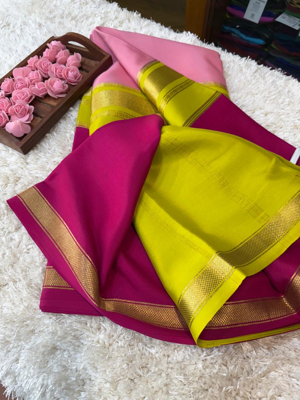 Mysore silk sarees 3D pattern