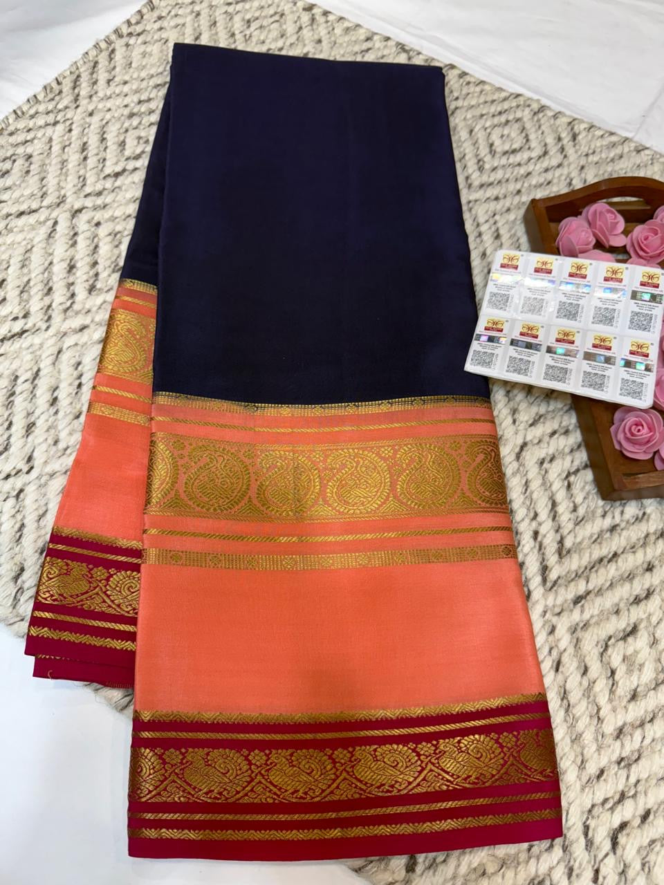 Mysore silk sarees 3D pattern