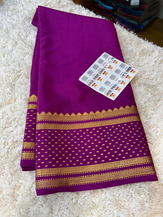 Mysore silk sarees self pattern