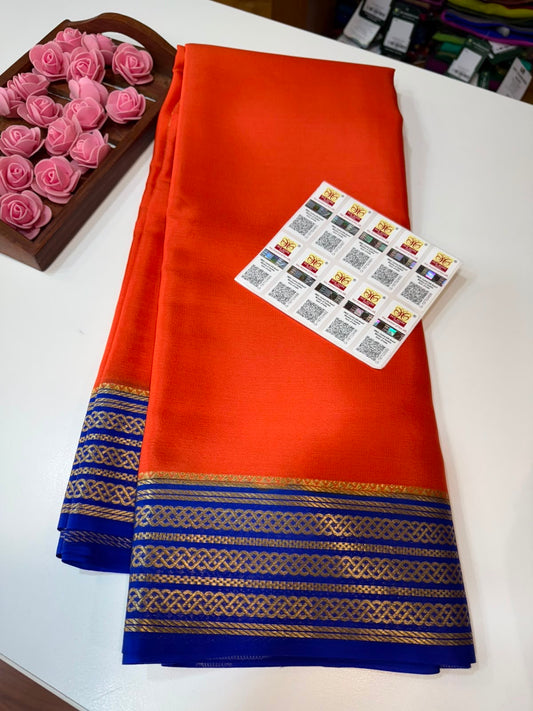 Mysore silk sarees light weight pattern