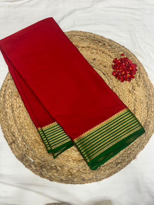 Mysore silk contrast