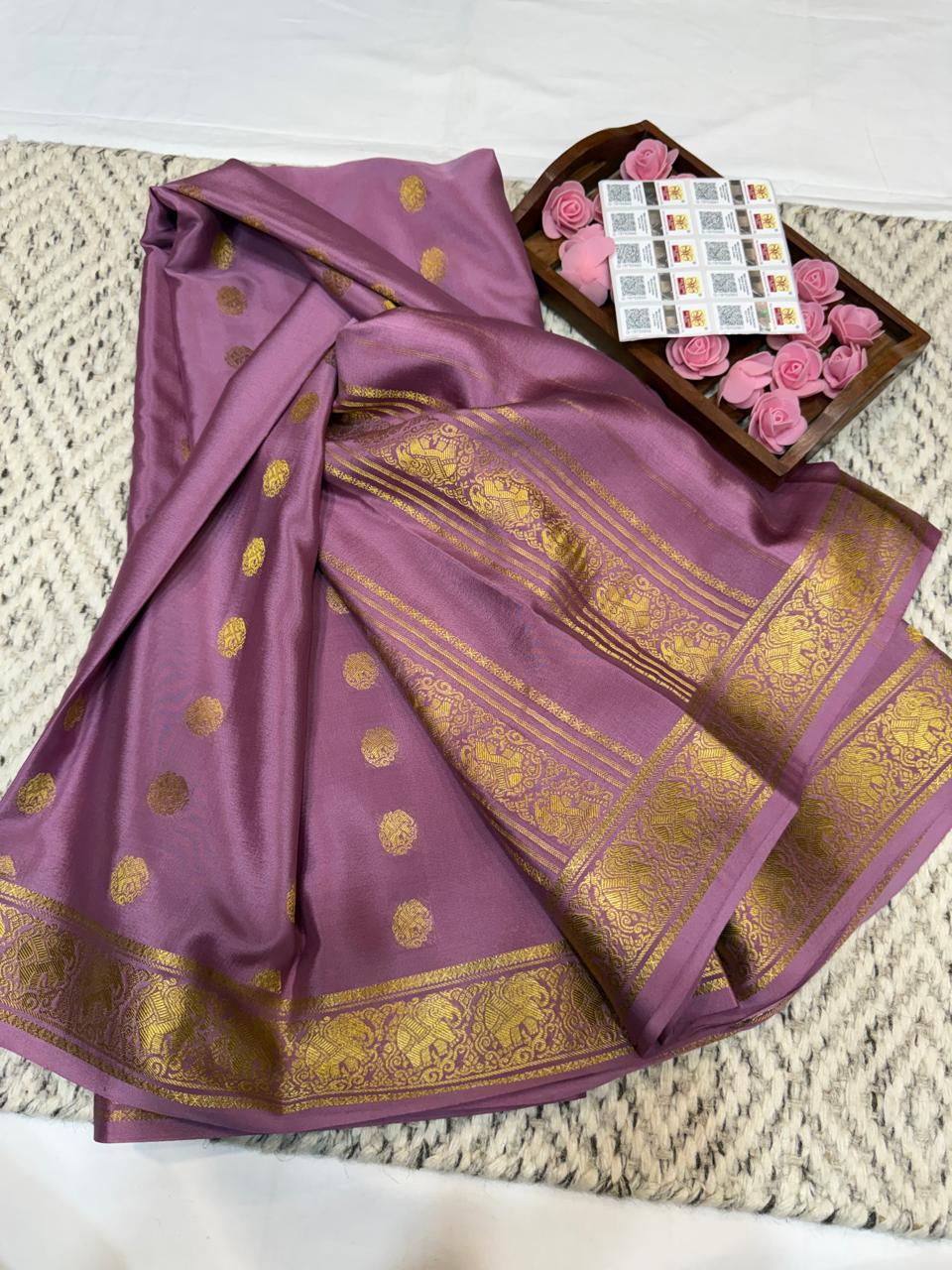 Mysore silk sarees butta pattern