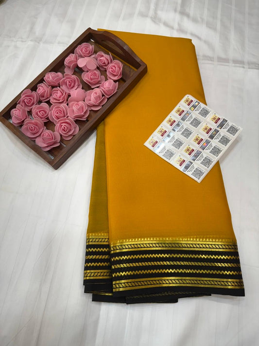 Mysore silk sarees light weight pattern