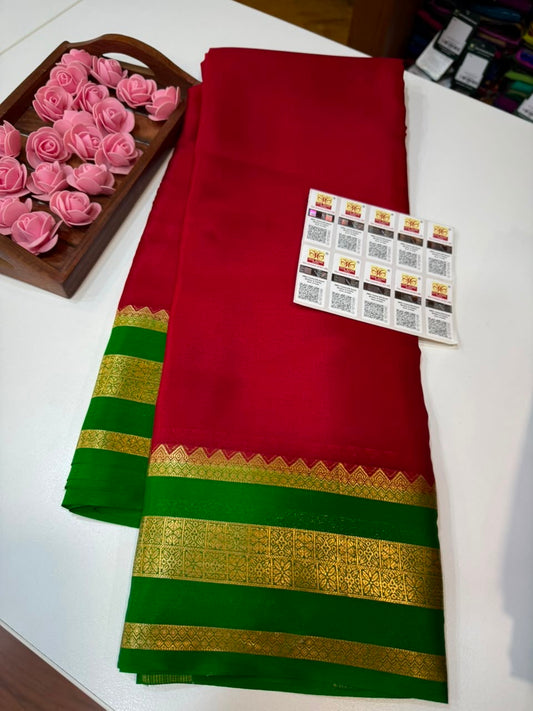 Mysore silk sarees light weight pattern