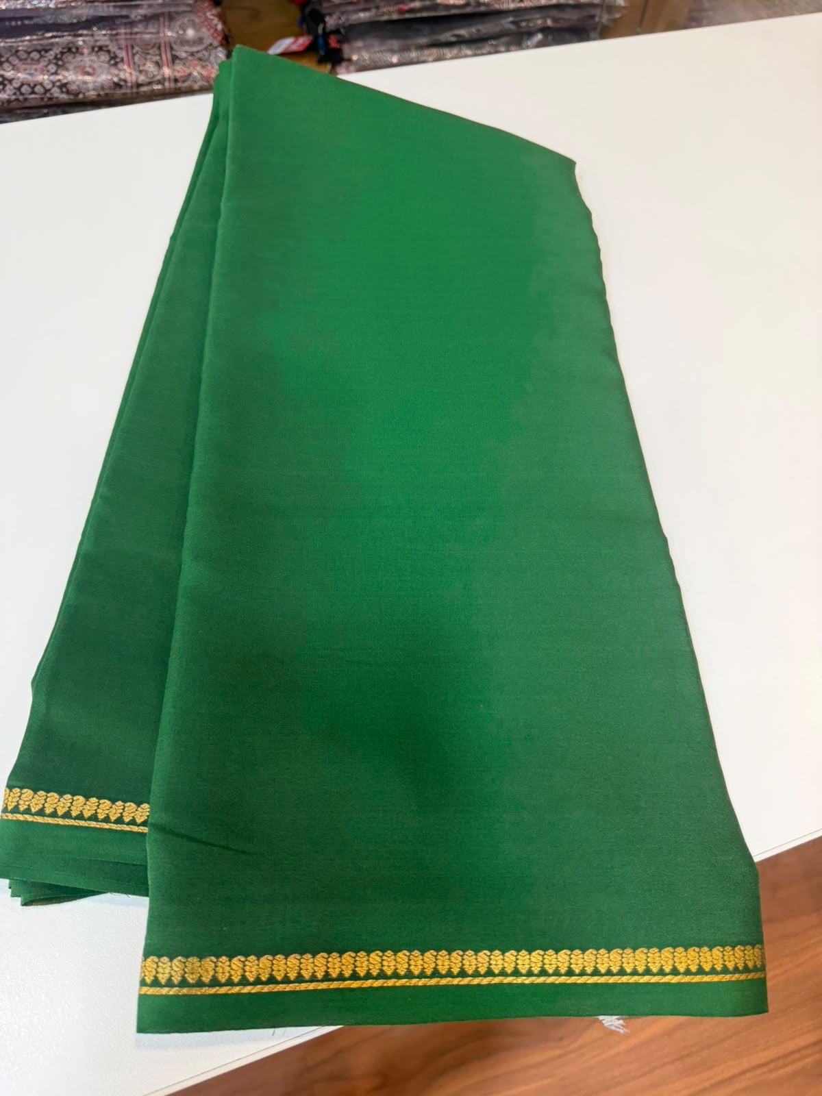 Mysore silk sarees self premium zari pattern