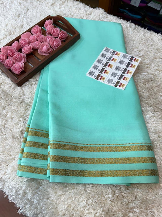 Mysore silk sarees self pattern