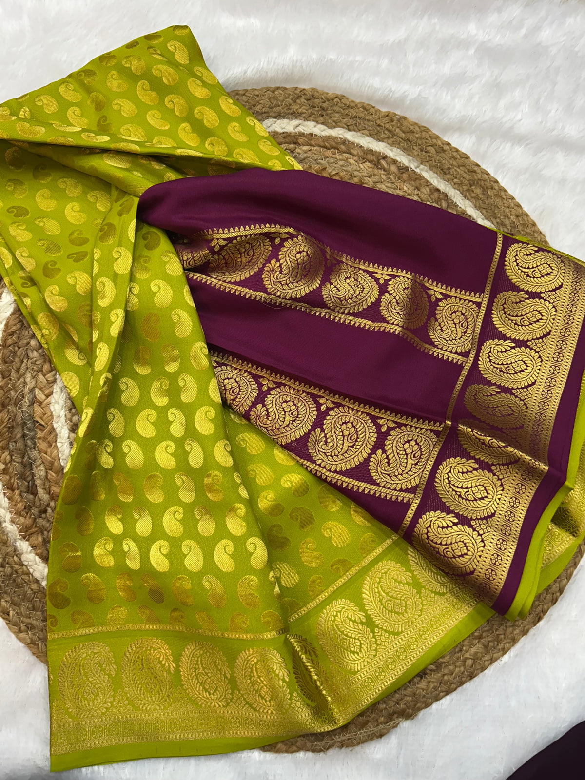Mysore silk partly pallu