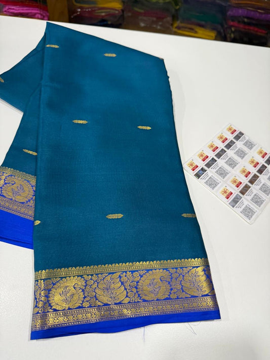 Mysore silk saree light weight pattern