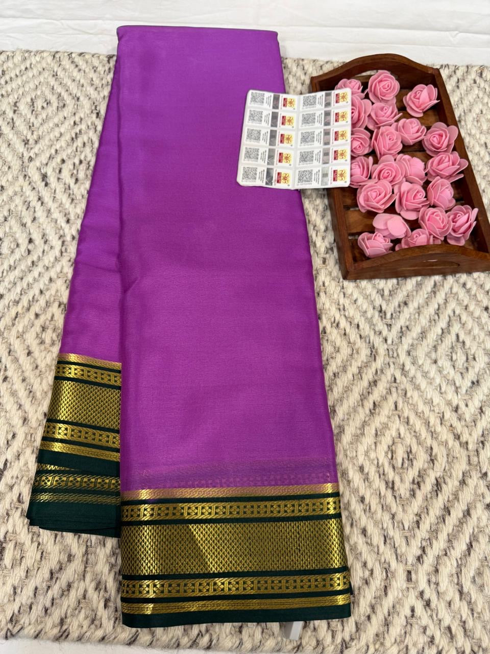 Mysore silk sarees light weight pattern