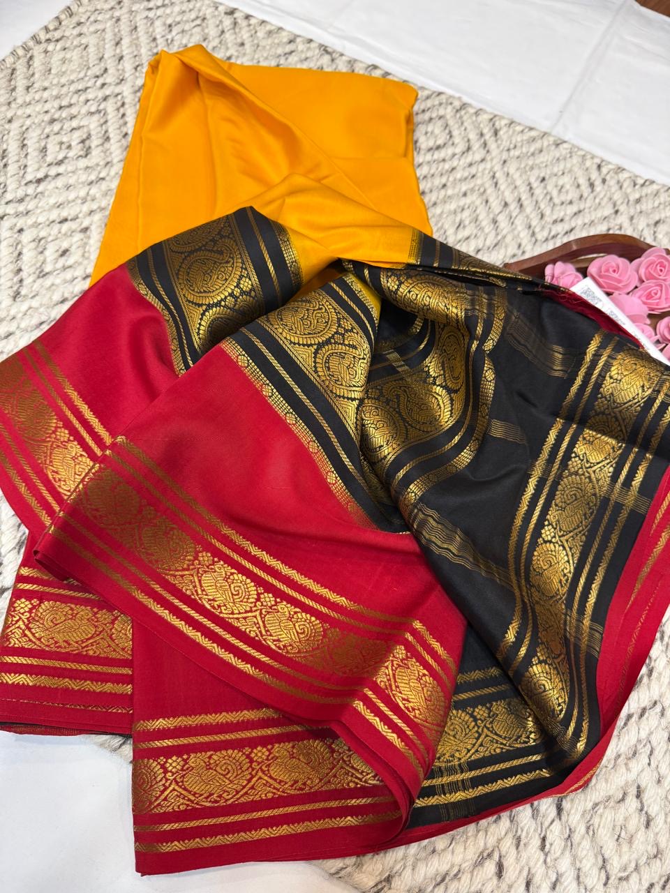 Mysore silk sarees 3D pattern