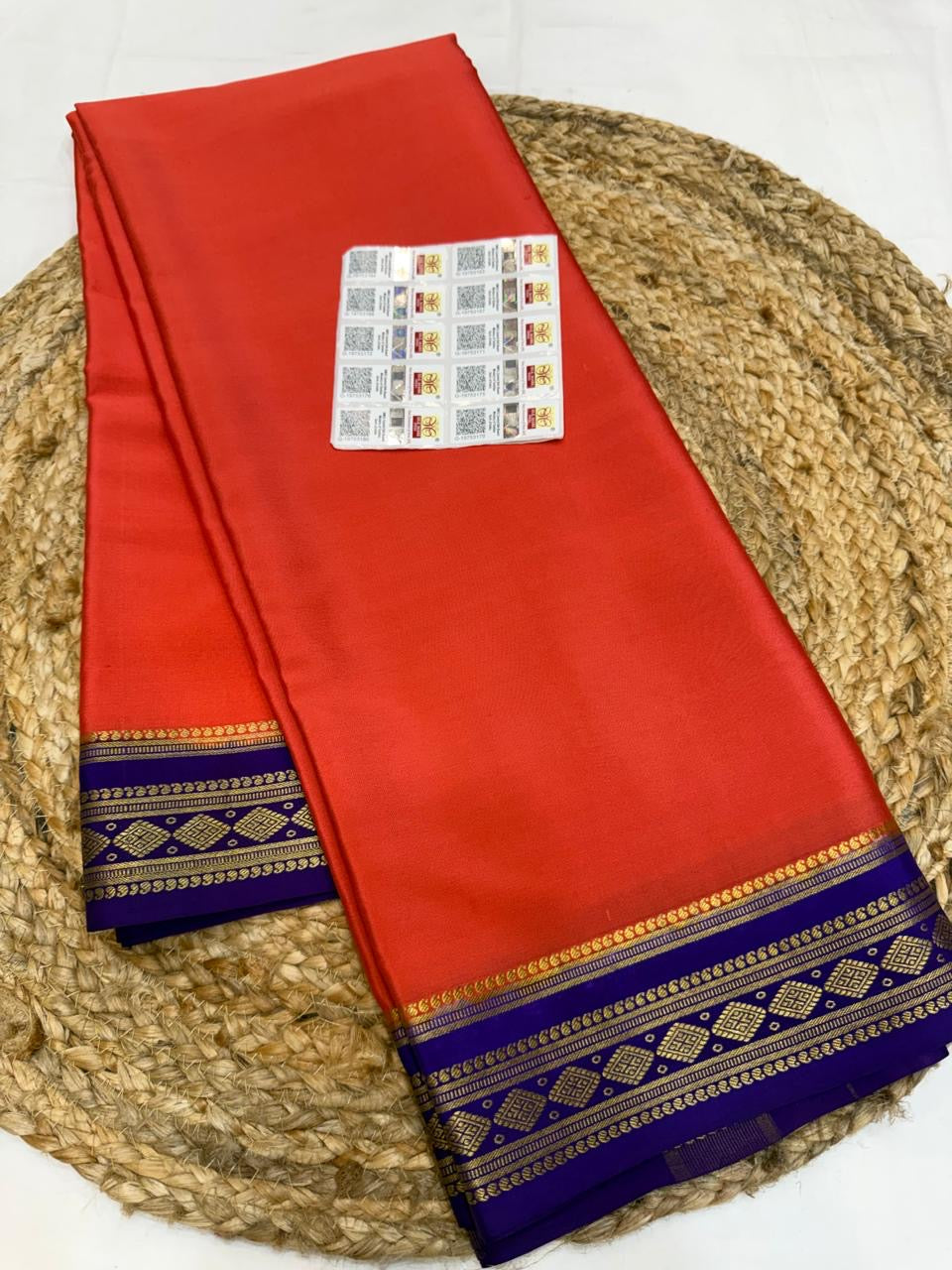 Mysore silk sarees contrast pattern