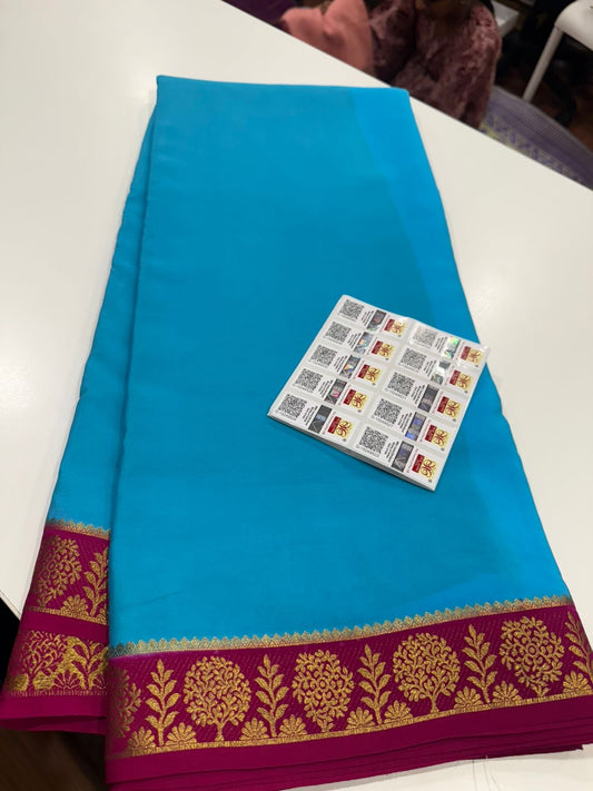 Gold lace Mysore silk Saress