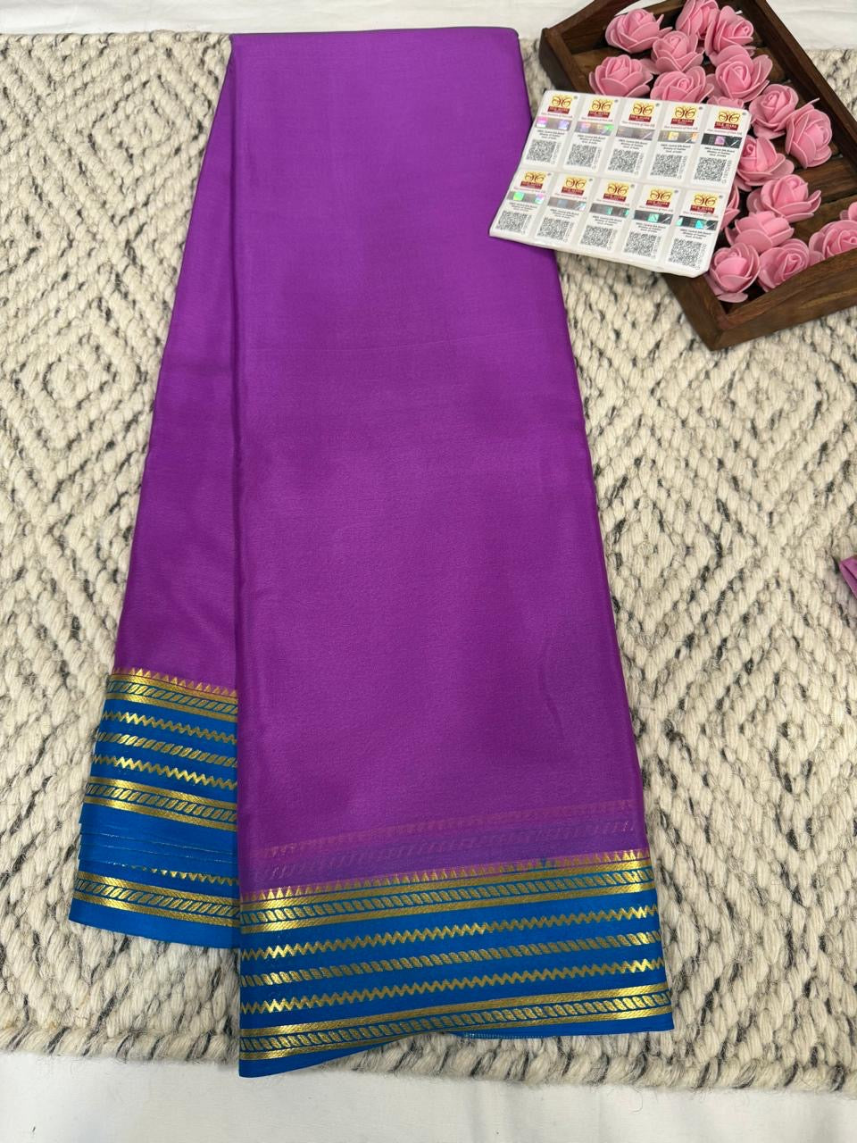 Mysore silk sarees light weight pattern