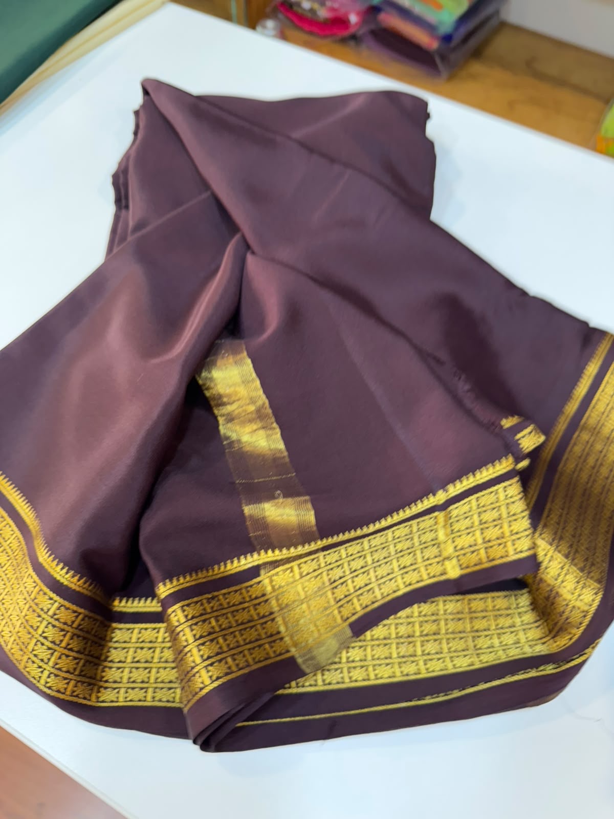 Mysore silk sarees self pattern