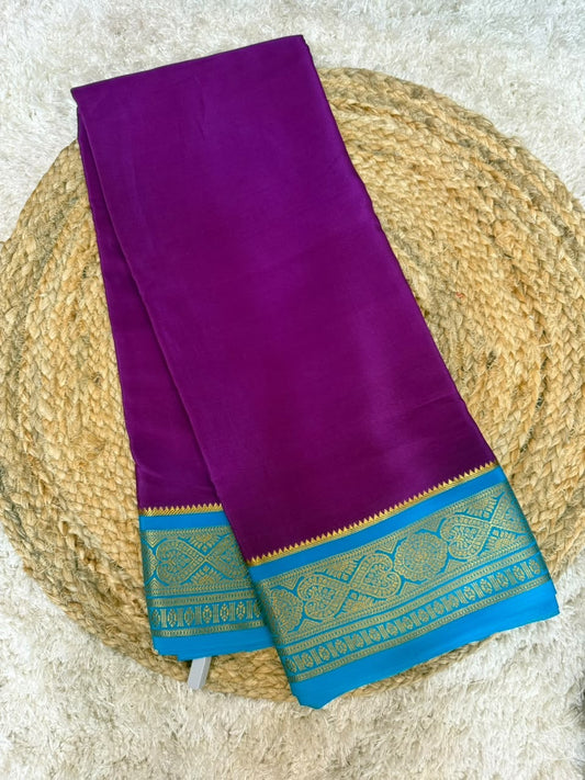 Mysore silk sarees contrast pattern