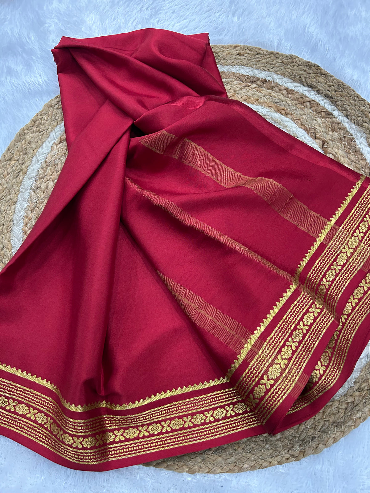 Mysore silk floral border